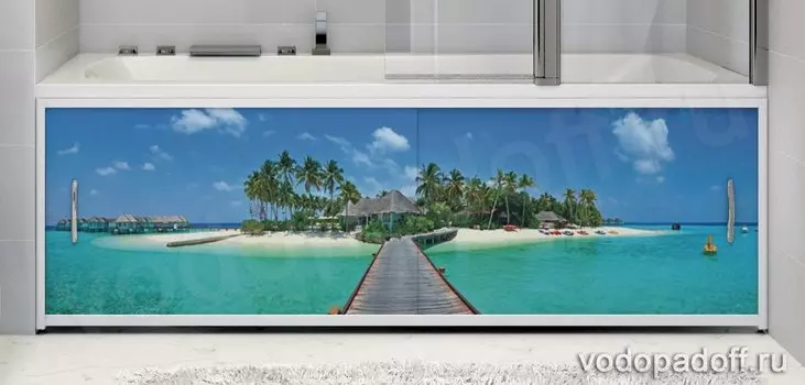 Фотоэкран под ванну Francesca Premium Сейшелы Размер на заказ изготовление 1-2 дня