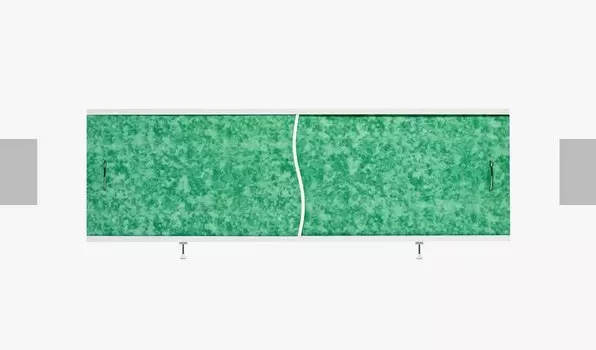 Экран под ванну раздвижной 150 28П зеленый мрамор