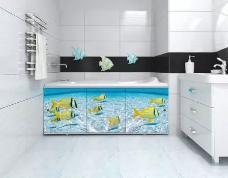 Экран под ванну раздвижной Цихлиды 148 см