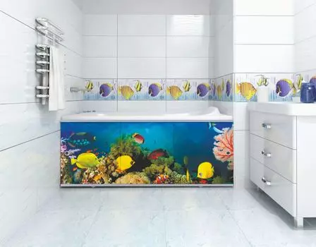 Экран под ванну раздвижной Донный мир 148 см