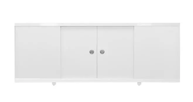 Экран под ванну раздвижной створки белый глянцевый 168 см