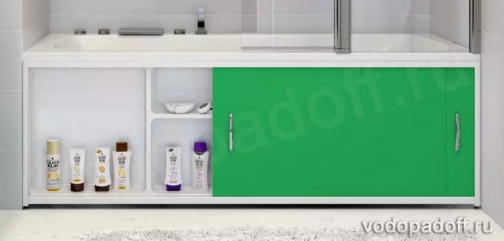 Экран под ванну с полочкой Francesca Premium 1.5/1.7/1.8 зелёный