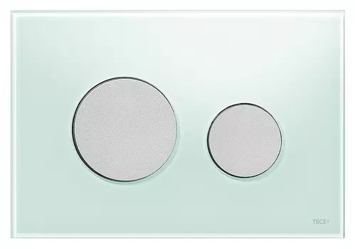 Кнопка смыва TECE Loop 9240652 зеленое стекло, кнопка хром матовый