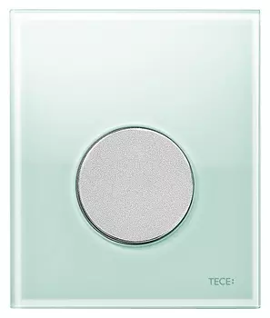 Кнопка смыва TECE Loop Urinal 9242652 зеленое стекло, кнопка хром матовый