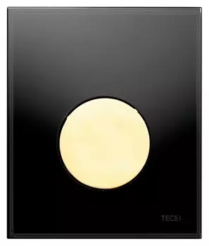 Кнопка смыва TECE Loop Urinal 9242658 черное стекло, кнопка золото