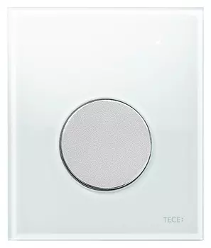 Кнопка смыва TECE Loop Urinal 9242659 белое стекло, кнопка хром матовый