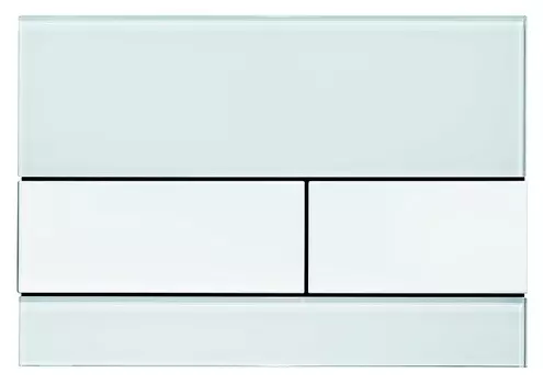 Кнопка смыва TECE Square 9240800 белое стекло, кнопка белая
