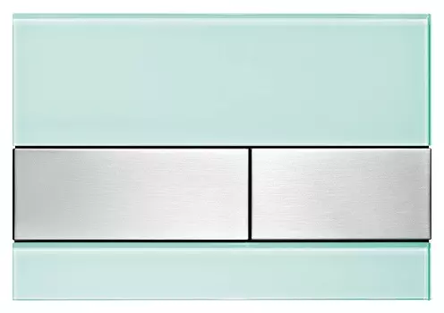 Кнопка смыва TECE Square 9240804 зеленое стекло, кнопка сатин