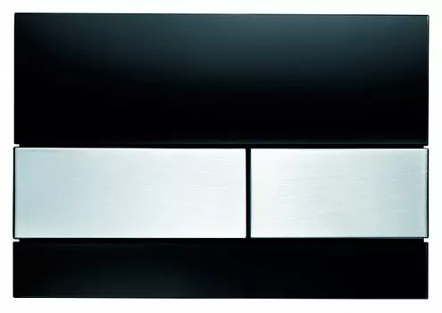 Кнопка смыва TECE Square 9240806 черное стекло, кнопка сатин