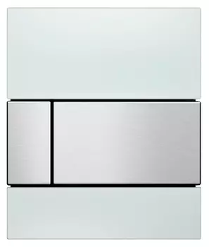 Кнопка смыва TECE Square Urinal 9242801 белое стекло, кнопка сатин