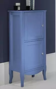 Колонна низкая с двумя дверцами в отделке Голубой Bagno Piu Sophia