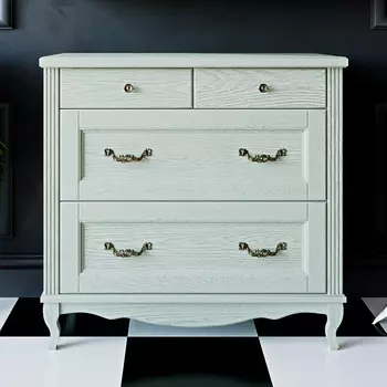 Комод ValenHouse Лиора 90 слоновая кость, фурнитура бронза