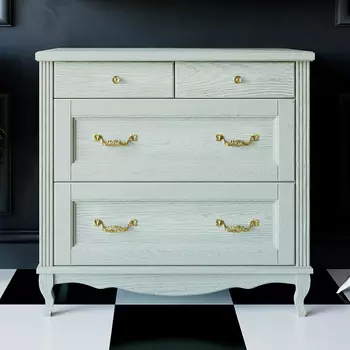 Комод ValenHouse Лиора 90 слоновая кость, фурнитура золото