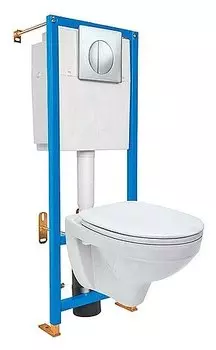 Комплект Cersanit Delfi Leon подвесной унитаз + инсталляция + кнопка