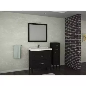 Комплект мебели ASB-Woodline Римини 80 массив ясеня, черный