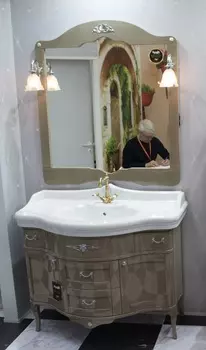 Комплект мебели Bagno Piu Palladio 110 Серый Лондон Глянец