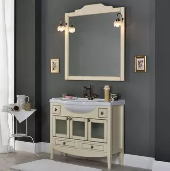 Комплект мебели Bagno Piu Sophia 105 Венецианская патина с золотом с дверцами под стекло