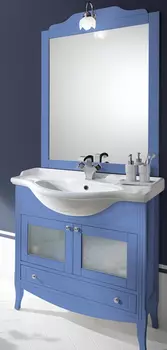 Комплект мебели Bagno Piu Sophia 85 голубой с дверцами под стекло