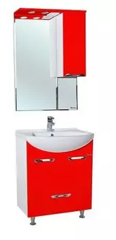 Комплект мебели Bellezza Альфа 55 с нижним ящиком, красный
