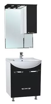 Комплект мебели Bellezza Альфа 55 с нижним ящиком, черный