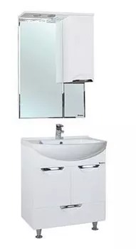 Комплект мебели Bellezza Альфа 55 с нижним ящиком, белый