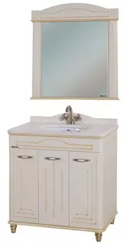 Комплект мебели Bellezza Аллегро Люкс 100, белый/серебро