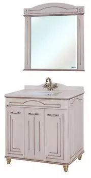 Комплект мебели Bellezza Аллегро Люкс 100, белый/золото