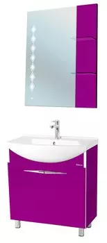 Комплект мебели Bellezza Глория Гласс 75, фиолетовый