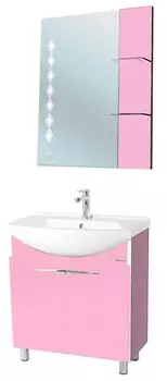 Комплект мебели Bellezza Глория Гласс 75, розовый