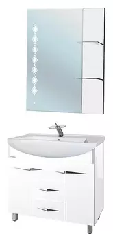 Комплект мебели Bellezza Глория Гласс 90, белый