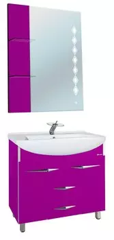 Комплект мебели Bellezza Глория Гласс 90, фиолетовый