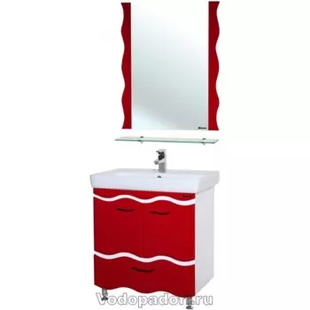 Комплект мебели Bellezza Мари 80 с нижним ящиком, красный