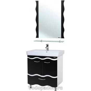 Комплект мебели Bellezza Мари 80 с нижним ящиком, черный