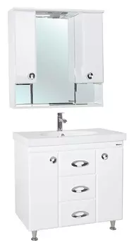 Комплект мебели Bellezza Неаполь 90 напольный, белый