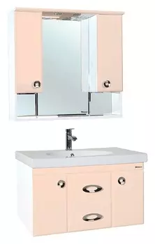 Комплект мебели Bellezza Неаполь 90 подвесной, бежевый