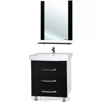 Комплект мебели Bellezza Рокко 60 напольная, черный