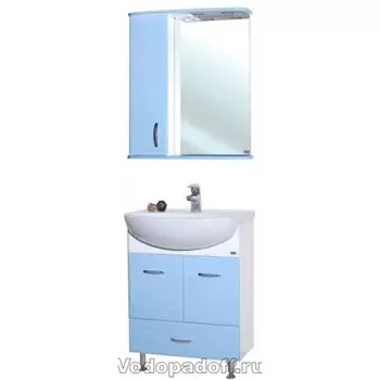 Комплект мебели Bellezza Уют 60 с нижним ящиком, голубой