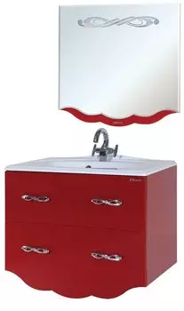 Комплект мебели Bellezza Версаль 80 с 2 ящиками, красный