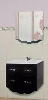 Комплект мебели Bellezza Версаль 80 с 2 ящиками, черный