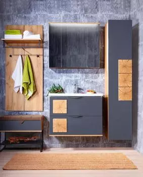 Комплект мебели Бриклаер Бриклаер Форест 80 антрацит, дуб золотой