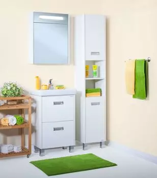 Комплект мебели Бриклаер Палермо 55 Белый глянец