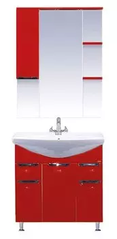 Комплект мебели для ванной 75 15.7 М красный