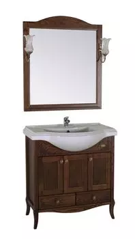 Комплект мебели для ванной ASB-Woodline Салерно 80 антикварный орех