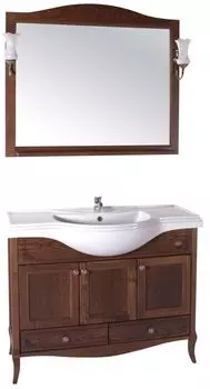 Комплект мебели для ванной ASB-Woodline Салерно 105 массив ясеня