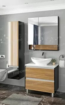 Комплект мебели Francesca Doremi 80 (черный/ясень, 2 ящика, ум. Гамма 56)