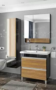 Комплект мебели Francesca Doremi 80, черный/ясень (2 ящика, ум. Cомо 80)