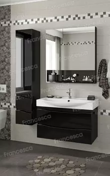 Комплект мебели Francesca Forte 85 подвесная черный (2 ящика, ум. Элвис 85)