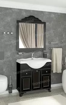 Комплект мебели Francesca Эстель 85 черный, декоративная рама