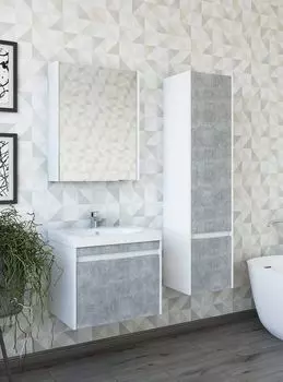 Комплект мебели Sanflor Калипсо 60 белая, ателье светлый