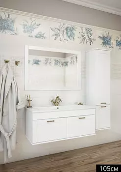 Комплект мебели Sanflor Ванесса 105 подвесная, белая